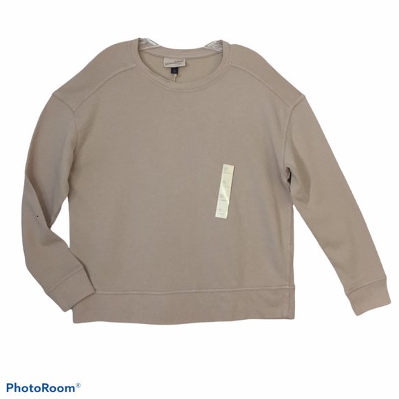 UNIVERSAL THREADS Sweatshirt 100% Cotton Light Pink Long Sleeve M Womens - Picture 1 of 8